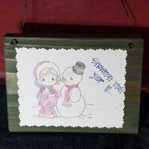 Vintage Snowman Plaque